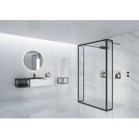 Riho Lucid GD404 Walk-in-Dusche für Duschfläche 120cm - schwarz