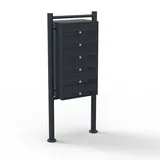 Wiltec Briefkastenanlage 6 Fächer schwarz