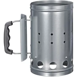 Anzündkamin Metall für Kohle und Briketts - Kohlestarter - D: 16cm, H: 27cm - Kunststoffgriff