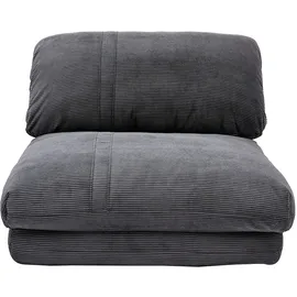 miliboo Schlafsessel aus Cord in Dunkelgrau 1-Sitzer SPENCER