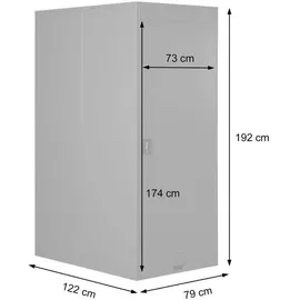 Proregal Fahrradgarage 79x192x122 cm Metall Hellgrau