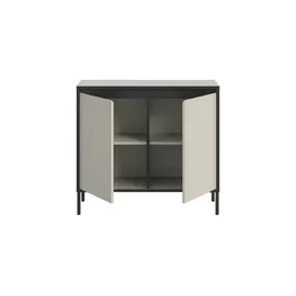 xonox Kommode Tron 92 x 83 x 38 cm Kaschmirgrau Nachbildung / Schwarz