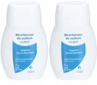 GILBERT Bicarbonate de sodium - Hygiène bucco-dentaire Poudre 2x75 g