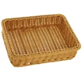 Dekoleidenschaft Auslagekorb aus Poly-Rattan, 30x40 cm, Regalkorb, Brotkorb, Servierkorb, Aufbewahrungskorb