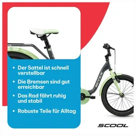 S'COOL niXe 18 Zoll RH 28 cm dark grey/pastel green