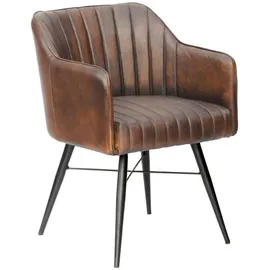 Massivmoebel24 Sessel #11 Leder 54 x 78 x 68 cm Braun
