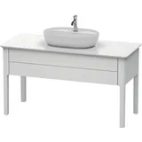Waschtischunterbau stehend LU9561, 1388 x 570 x 743 mm Weiß Seidenmatt