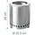 Relaxdays Tischkamin ohne Rauch, 22,5 cm Silber