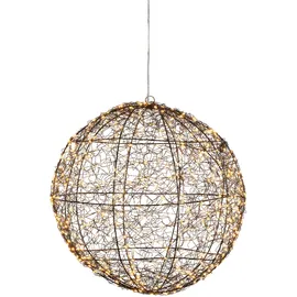 MARELIDA LED Drahtkugel - Leuchtkugel - 400 bernsteinfarbene LED - Timer - D: 28cm - für ...