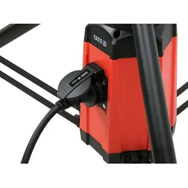 Yato Turm Baustrahler Arbeitsstrahler Werkstattlampe 360° LED Standleuchte IP54 mit Steckdose 3800 Lumen