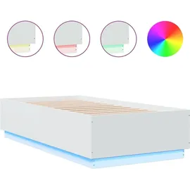 vidaXL Bettgestell 75 x 190 cm Weiß