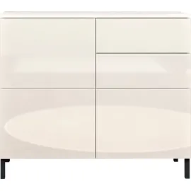 borchardt Möbel Haama 93 x 80 x 35 cm weiß hochglanz / weiß