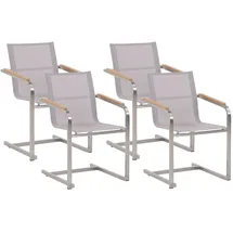 Beliani Cosoleto Gartenstuhl 56 x 85 x 55 cm beige 4 St.