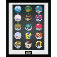 GB eye - Pokemon Framed print Pokeballs - Bild