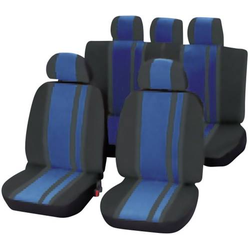 Unitec 84959 Newline Sitzbezug 14teilig Polyester Blau, Schwarz Fahrersitz, Beifahrersitz, Rücksitz