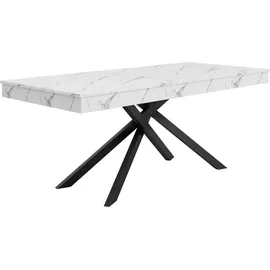 stilvora Küchentisch 180 x 76 x 80 cm weiß