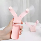 Tragbarer Usb-ventilator, Zweifach Verstellbar, Faltbar, Mini, Manomano, Pink, Abs, 97 G, 103 X 44 X 36 Mm, 1 Stück, Faltbar