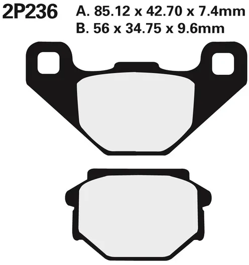 NISSIN Bremsbeläge für die Straße / Offroad-Sintermetall - 2P-236ST-MX