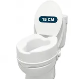 PEPE Mobility Toilettensitzerhöhung mit Deckel 15 cm Weiß
