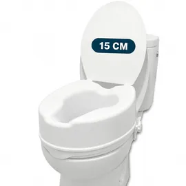PEPE Mobility Toilettensitzerhöhung mit Deckel 15 cm Weiß