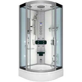 AcquaVapore Dampfdusche Duschtempel Sauna Dusche Duschkabine D46-60T3-EC 100x100 cm mit 2K Scheiben Versiegelung