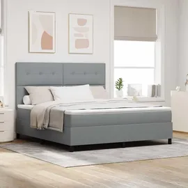 vidaXL Boxspringbett 180 x 200 cm Hellgrau