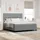 vidaXL Boxspringbett 180 x 200 cm Hellgrau