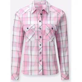 Casual Looks Hemdbluse kariert Rosa 40