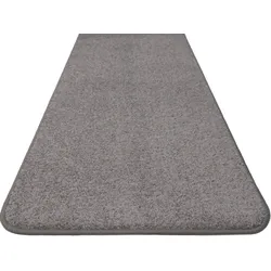 Läufer "Teppich MUMBAI", grau (silbergrau), B:67cm H:13mm L:180cm, Polypropylen (PP), PRIMAFLOR-IDEEN IN TEXTIL, Teppiche, Teppich-Läufer, weicher Kurzflor, Uni-Farben