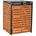 Mülltonnenbox groß 76 x 128 cm braun
