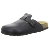 Natural Sense Unisex Hausschuhe Clog Leder schwarz 1095023, Schuhgröße:44 EU - 44