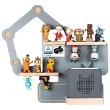 BOARTI Kinderregal Bagger grau