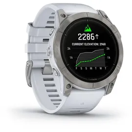 Garmin Epix Pro (Gen 2) Sapphire 51 mm steinweiss/titanium Titan mit Silikonarmband