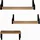 Intirilife Wandregal 3-tlg. 42 x 12 x 10,5 cm Braun/Schwarz