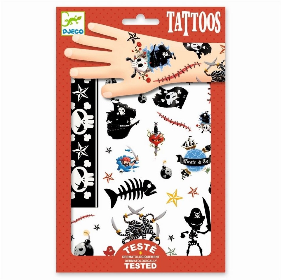 Preisvergleich Produktbild DJECO Kindertattoo DJ09584 Tattoos: Pirates