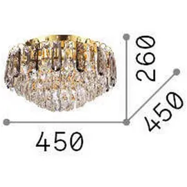 Ideal Lux Magnolia 1 gold Aluminium Glas Metall