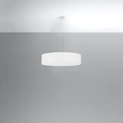 SOLLUX LIGHTING Kronleuchter "SKALA", weiß, H: 102cm, Lampen, Slush -Einstellung, Pendelleuchte