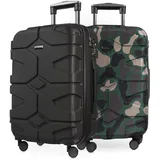 Hauptstadtkoffer X-K√∂lln - 2er Koffer-Set Handgepäck, TSA, (S & S), Schwarz & Camouflage matt HK2020-8231M-B-CF