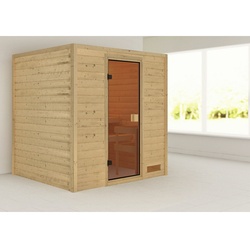 KARIBU Sauna »Adelina«, für 4 Personen, ohne Ofen - beige