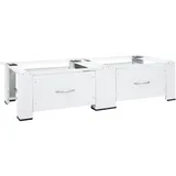 vidaXL Doppel-Untergestell für Waschmaschine und Trockner, Weiß, 54,5 x 32,5 x 127 cm