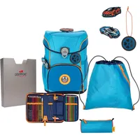 DerDieDas ErgoFlex EASY Exklusiv "Superflash" Schulrucksack-Set 5-teilig mit Sportbeutel Supercar
