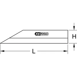 KS Tools Präzisions-Haarlineal 300.0637 400 mm