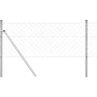 vidaXL Zaunpfosten 60 x 250 cm Silber/Stahl