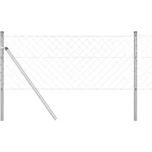 vidaXL Zaunpfosten 60 x 250 cm Silber/Stahl