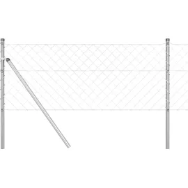 vidaXL Zaunpfosten 60 x 250 cm Silber/Stahl