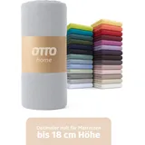 OTTO home Spannbettlaken Physalis Jersey 160 x  200 cm hellgrau