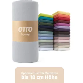 OTTO home Spannbettlaken Physalis Jersey 160 x  200 cm hellgrau
