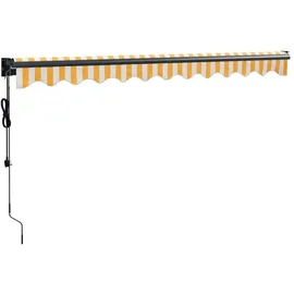 vidaXL Markise 400 cm gelb/weiß