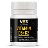 nex nutrition NEX D3 + K2 Tabletten 180 St.
