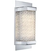 GLOBO Wandlampe LED Wandleuchte Schlafzimmerlampe Flur, Metall Chrom Glas